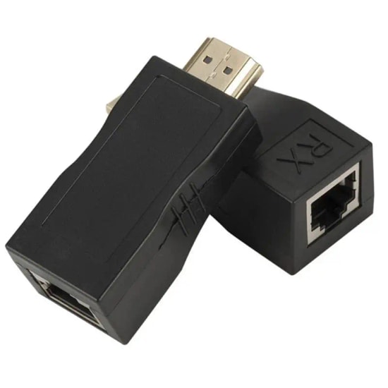Sensei HD-30 Mavi HDMI to Ethernet Extender Dönüştürücü - 30 Metre CAT6 Uzatma, 1080p İkili Adaptör