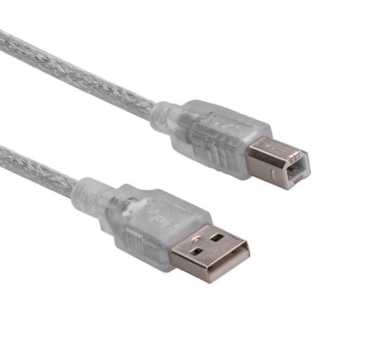S-Link SL-U2015 1.5 Metre USB 2.0 Şeffaf Yazıcı Kablosu - Yüksek Kalite, Parazit Önleyici, Güvenli Bağlantı