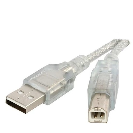 S-Link SL-U2015 1.5 Metre USB 2.0 Şeffaf Yazıcı Kablosu - Yüksek Kalite, Parazit Önleyici, Güvenli Bağlantı