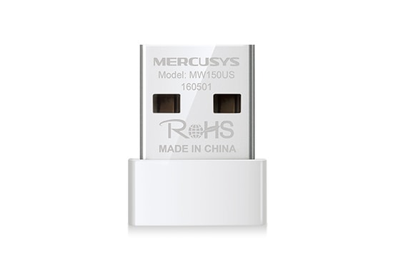 TP-Link Mercusys MW150US N150 Nano USB Wi-Fi Adaptör - 150Mbps, 2.4GHz, Dahili Anten, USB 2.0, Kompakt, Tak Çalıştır