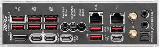 MSI MPG X870E Carbon Wi-Fi Anakart - AMD AM5, DDR5 8400MHz OC, 4xM.2, USB4, Wi-Fi 7, 5G LAN, 2.5G LAN, HDMI 2.1, ATX