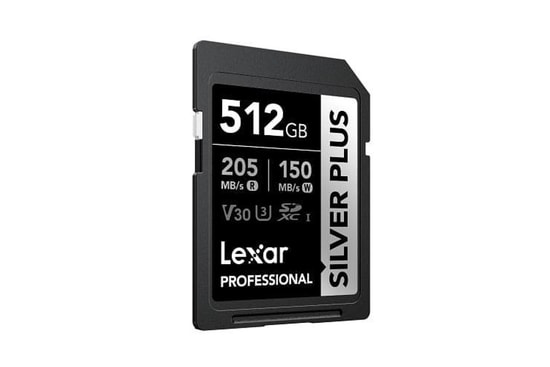Lexar 512Gb Sd Professional Silver Plus Sdxc Uhs-I 205Mbs Okuma 150Mbs Yazma C10 V30 U3 LSDSIPL512G-BNNNG Kart Bellek