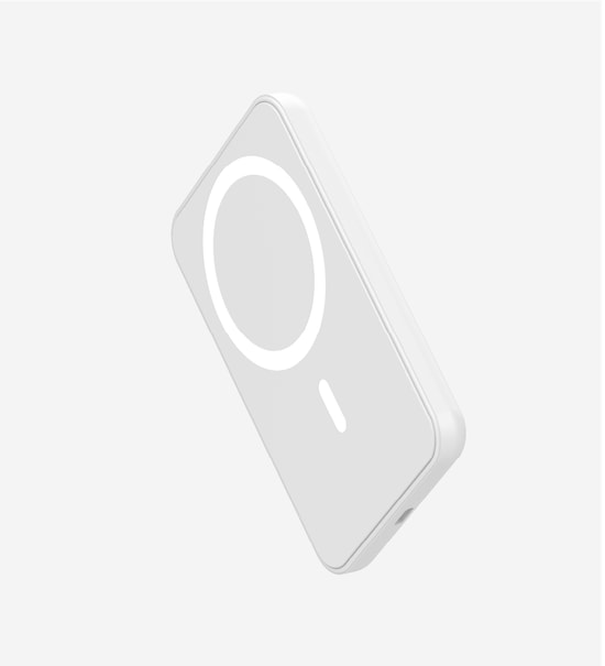 LinkTech EP50 5000mAh 15W Beyaz Qi Kablosuz Hızlı Şarj Powerbank - MagSafe, 3A USB-C Çıkış, Kompakt Tasarım, ABS Gövde