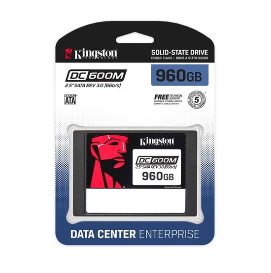 Kingston SEDC600M/960G 960GB Enterprise 2.5" SATA 3.0 SSD - 560/530 MB/s, PLP Korumalı, QoS Desteği, Veri Merkezi SSD