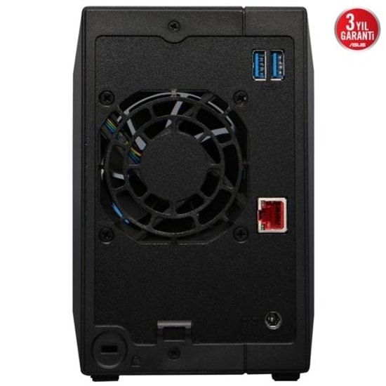 Asustor AS3302T V2 2 Yuvalı NAS Depolama - Realtek RTD1619B, 2GB DDR4, 2.5GbE, 3x USB 3.2, 4x22TB Destekli