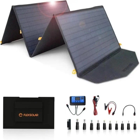 Flexsolar C120 Taşınabilir Güneş Paneli 120W - Yüksek Verimli Monokristal Hücre, Katlanabilir Tasarım, Hafif Yapı