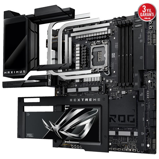 Asus Rog Maximus Z890 Extreme Intel Z890 LGA1851 DDR5 8800 Hdmi 2xThunderbolt5 6xM2 Usb3.2 WiFi 7 BT Aura Ana Kart