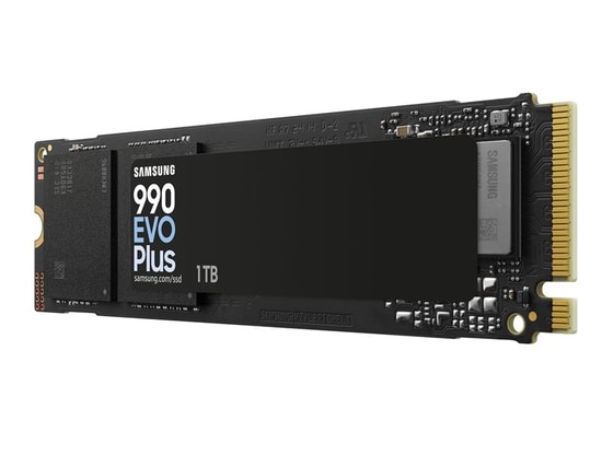 Samsung 990 EVO Plus 1TB NVMe M.2 NAND SSD (MZ-V9S1T0BW) - PCI3 Gen 4x4 / 5x2, 7250/6300MB/s Okuma/Yazma, SMART Desteği