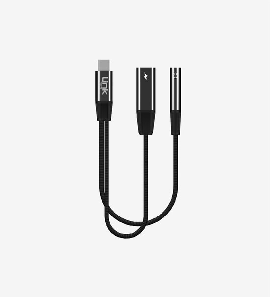 Linktech A202 USB-C to USB-C & 3.5mm Kulaklık Jakı Adaptörü - Çift Yönlü Ses ve Şarj Desteği, Alüminyum Alaşımlı
