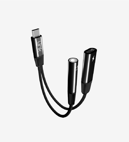 Linktech A202 USB-C to USB-C & 3.5mm Kulaklık Jakı Adaptörü - Çift Yönlü Ses ve Şarj Desteği, Alüminyum Alaşımlı