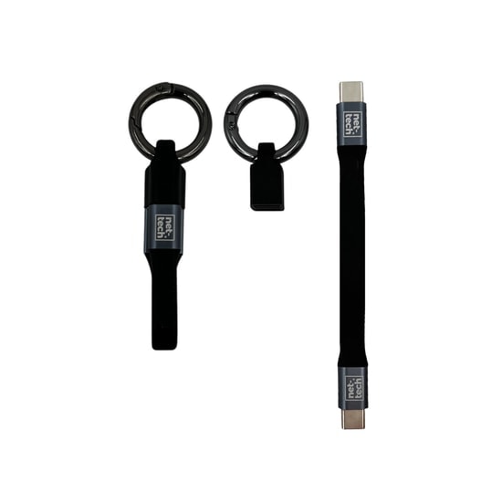 Nettech NT-DC18 65W PD 20cm Type-C to Type-C Şarj ve Data Kablosu (Siyah) - Hızlı Şarj Desteği, Plastik Tasarım