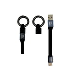 Nettech NT-DC21 Siyah 3A Type-C Hızlı Şarj ve Data Kablosu - 20cm Uzunluk, Güvenilir Bağlantı