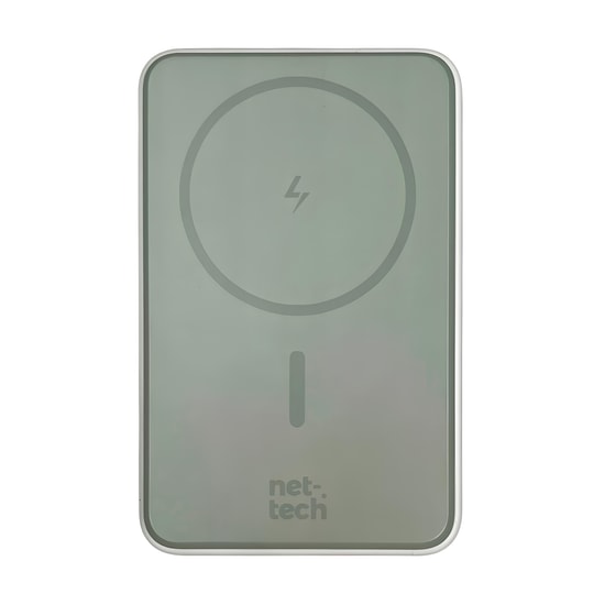 Nettech NT-PW38 Beyaz 15W Magsafe 10000 mAh Powerbank - Kablosuz Hızlı Şarj, Type-C Kablo