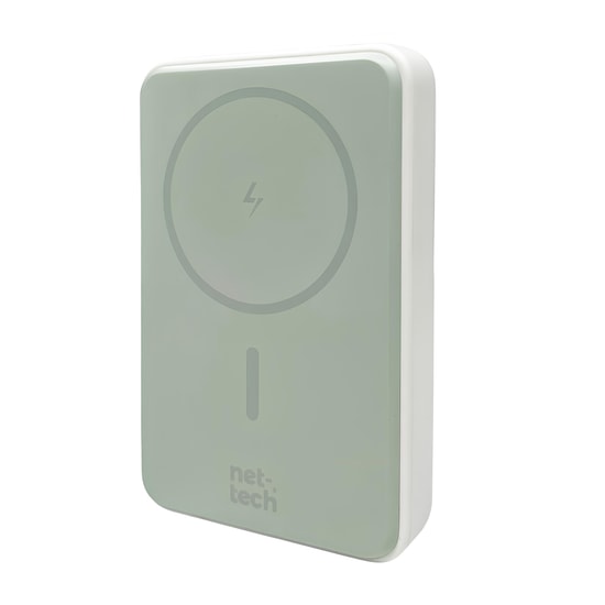Nettech NT-PW38 Beyaz 15W Magsafe 10000 mAh Powerbank - Kablosuz Hızlı Şarj, Type-C Kablo