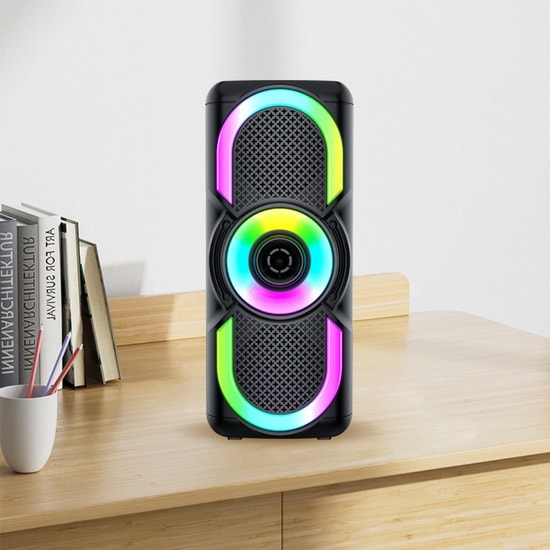 Blueseed BS-104 PartyBox Bluetooth Hoparlör - Siyah, Wireless, Taşınabilir Speaker, LED Işıklı, 10 Metre Çekim Mesafeli