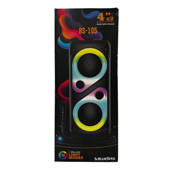 Blueseed BS-105 Party Box Kablosuz Bluetooth Hoparlör (Siyah) NT-108806 - Taşınabilir Speaker, USB, AUX