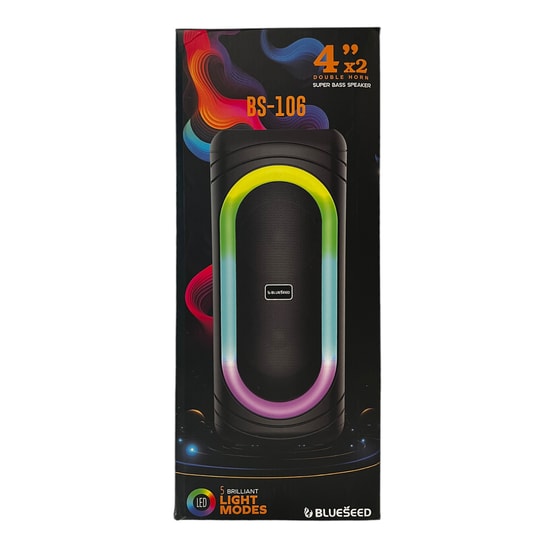Blueseed BS-106 Party Box 10W Kablosuz Bluetooth Hoparlör - Siyah, Taşınabilir Speaker, AUX/USB/TF Kart Desteği