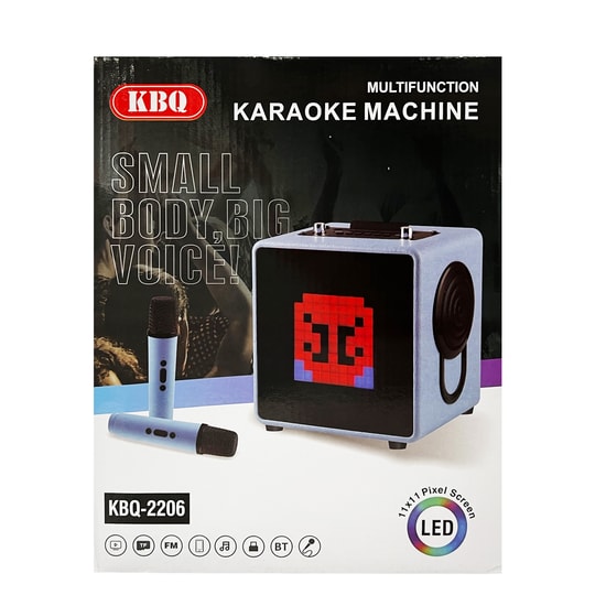 KBQ KBQ-2206 Karaoke Kablosuz Hoparlör (NT-108817) - 20W Çıkış, Bluetooth, USB, TF, FM Radyo, Mikrofonlu Karaoke