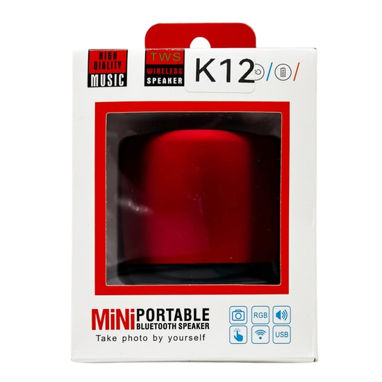 Nettech K12 Minibox Siyah Bluetooth Hoparlör (NT-111619) - Kablosuz, Type-C Şarjlı, Mikrofonlu, 10 Metre