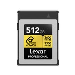 Lexar 512Gb LCXEXP4512G-RNENG CF-Exp Professional Gold Series CF Express Type-B 3600Mbs Okuma 3300Mbs Yazma Kart Bellek