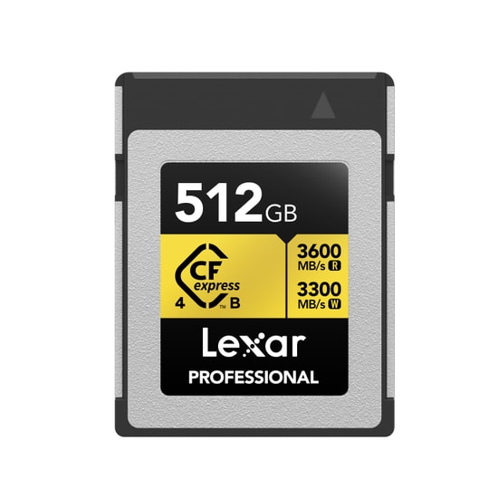 Lexar 512Gb LCXEXP4512G-RNENG CF-Exp Professional Gold Series CF Express Type-B 3600Mbs Okuma 3300Mbs Yazma Kart Bellek