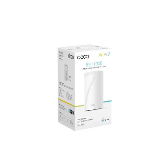 TP-Link Deco BE65 Wi-Fi 7 Mesh: BE9300, 9300 Mbps, Üç Bant, 4x2.5G Port, USB 3.0, IPTV/VPN Destekli Tekli Paket