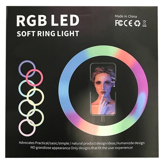 MJ30 RGB 12" LED Ringlight - Çok Renkli Selfie Işığı (NT-96251) - 3 Renk Modu, TikTok Uyumlu, Ayarlanabilir Parlaklık