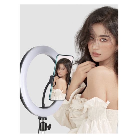 RGB MJ26 10" LED Ringlight - Çok Renkli Selfie ve Makyaj Işığı (NT-96252),  USB Bağlantılı, Ayarlanabilir Parlaklık