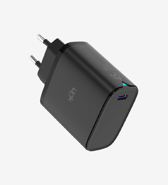 Linktech C316 Safe Gan Tip-C Kablolu 45W Hızlı Şarj Adaptörü Şarj Aleti