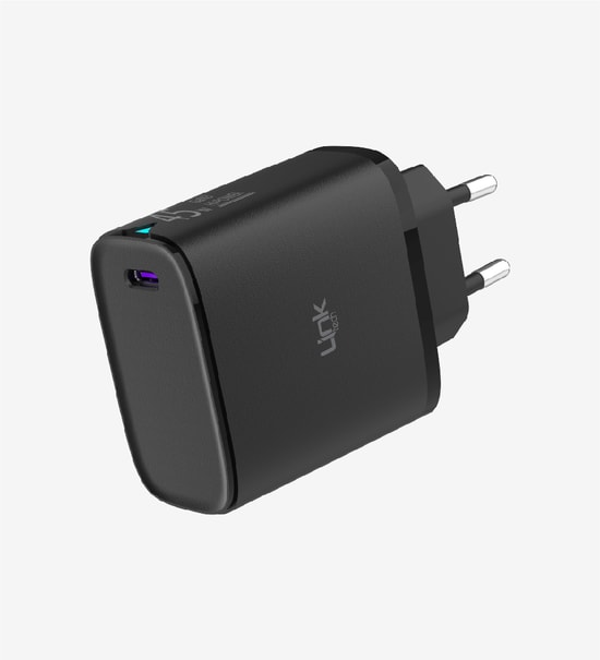 Linktech C316 Safe Gan Tip-C Kablolu 45W Hızlı Şarj Adaptörü Şarj Aleti