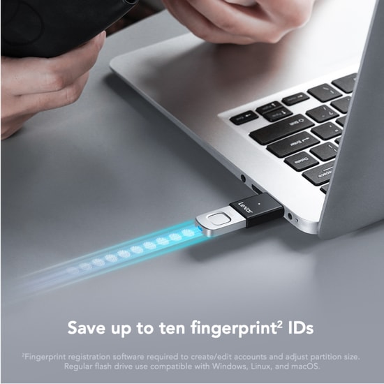 Lexar 256Gb Flash Drive JumpDrive F35 Pro Fingerprint Usb 3.2 Gen1 400Mbs / 350Mbs LJDF35P256G-RNBNG Usb Hafıza