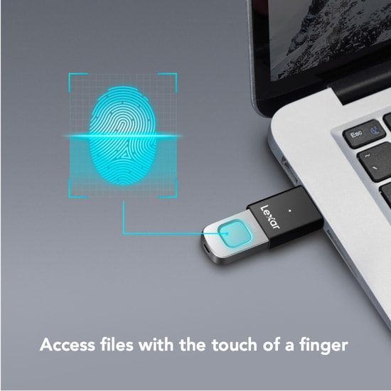 Lexar 256Gb Flash Drive JumpDrive F35 Pro Fingerprint Usb 3.2 Gen1 400Mbs / 350Mbs LJDF35P256G-RNBNG Usb Hafıza