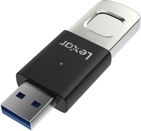 Lexar 64GB JumpDrive F35 Pro USB 3.2 Parmak İzi Korumalı Flash Bellek (LJDF35P064G-RNBNG) - 400MB/s 350MB/s