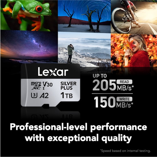 Lexar 1Tb High Performance Silver Plus MicroSdxc Uhs-I 205Mbs / 150Mbs C10 A2 Adaptörlü LMSSIPL001T-BNANG Kart Bellek