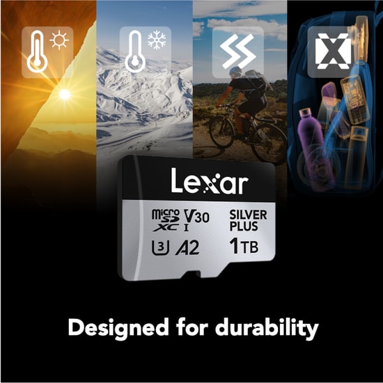 Lexar 1Tb High Performance Silver Plus MicroSdxc Uhs-I 205Mbs / 150Mbs C10 A2 Adaptörlü LMSSIPL001T-BNANG Kart Bellek
