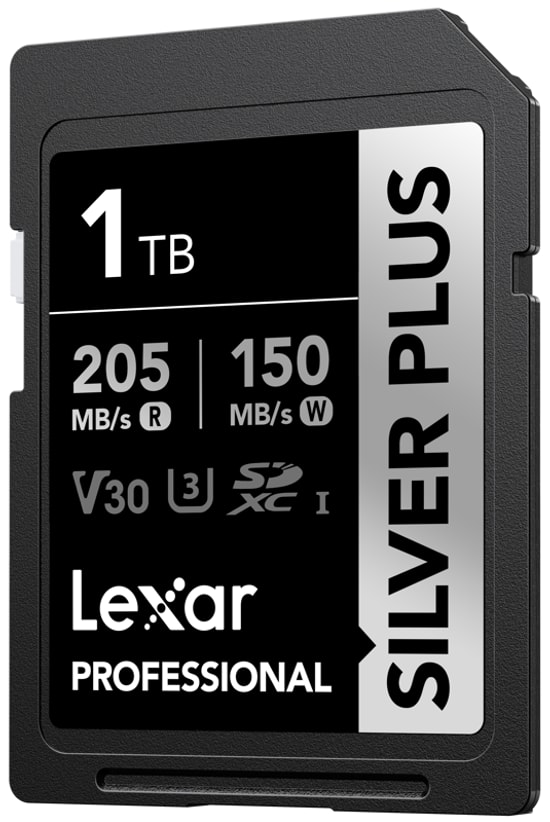 Lexar 1Tb SD Professional Silver Plus SDXC Uhs-I Card 205Mbs Okuma 150Mbs Yazma C10 V30 U3 LSDSIPL001T-BNNNG Kart Bellek