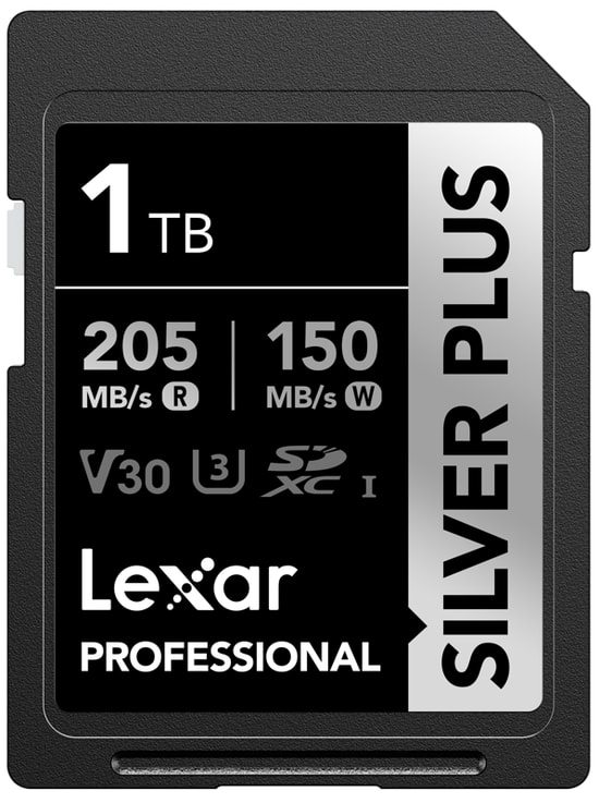 Lexar 1Tb SD Professional Silver Plus SDXC Uhs-I Card 205Mbs Okuma 150Mbs Yazma C10 V30 U3 LSDSIPL001T-BNNNG Kart Bellek