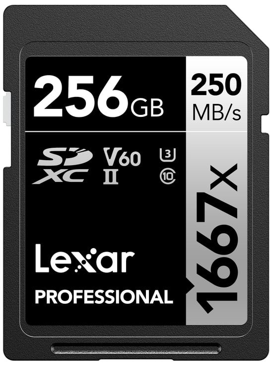 Lexar 256Gb SD Professional 1667X SDXC Uhs-II Card 250Mbs Okuma 120Mbs Yazma C10 V60 U3 LSD256CB1667 Kart Bellek