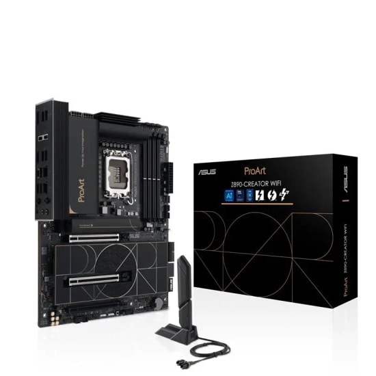 Asus ProArt Z890 Creator Wifi Intel Z890 LGA1851 DDR5 9066 Hdmi 2xThunderbolt5 Usb4 5xM2 Usb3.2 WiFi 7 10G Lan Ana Kart