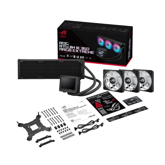 Asus Rog Ryujin III 360 Argb Extreme Sıvı Soğutucu Asetek Emma Gen8 V2 Pompa Intel AMD Uyumlu 360mm Fan ve Soğutucu