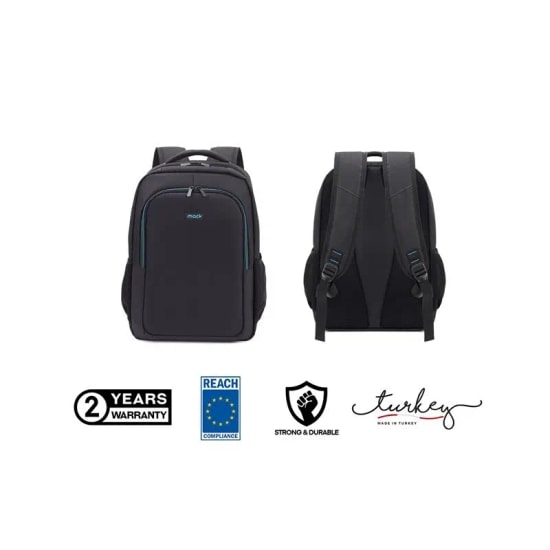 Mack Move MCC-505 15.6" Siyah Notebook Sırt Çantası - Su Geçirmez, 21 Litre Hacim, Ergonomik Tasarım, Çok Bölmeli