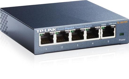 TP-Link TL-SG105 5 Port Gigabit Switch - 10/100/1000 Mbps, Yönetilemez Masaüstü Ağ Anahtarı, Metal Kasa Tasarım