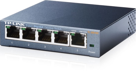 TP-Link TL-SG105 5 Port Gigabit Switch - 10/100/1000 Mbps, Yönetilemez Masaüstü Ağ Anahtarı, Metal Kasa Tasarım