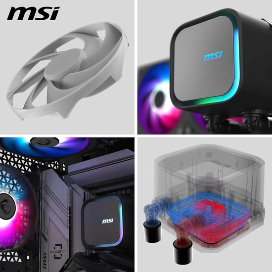 MSI MAG CoreLiquid A13 360 Siyah ARGB Sıvı İşlemci Soğutucu - LGA1700/AM4 Uyumlu, 63 CFM, 3x120mm ARGB Fan, 3800RPM