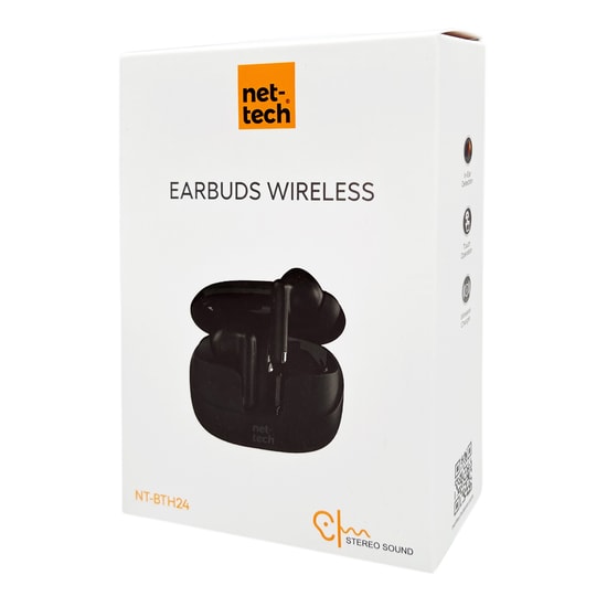 Nettech NT-BTH24 Siyah Bluetooth Kulakiçi Kulaklık - Alüminyum, Mikrofonlu, 10m Bluetooth Mesafesi, 24 Ay Garantili