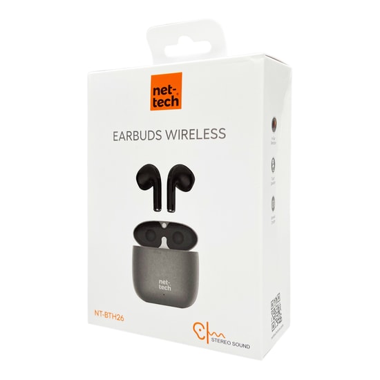 Nettech NT-BTH26 Siyah Kulakiçi Bluetooth 5.0 Kulaklık - NT-BTH26 SIYAH, Mikrofonlu, Stereo Ses, 24 Ay Garanti