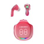 Nettech NT-BTH27 Pembe Kulakiçi Bluetooth Kulaklık - 900mAh Pil, 10m Bluetooth, Mikrofonlu, Dokunmatik Kontrol
