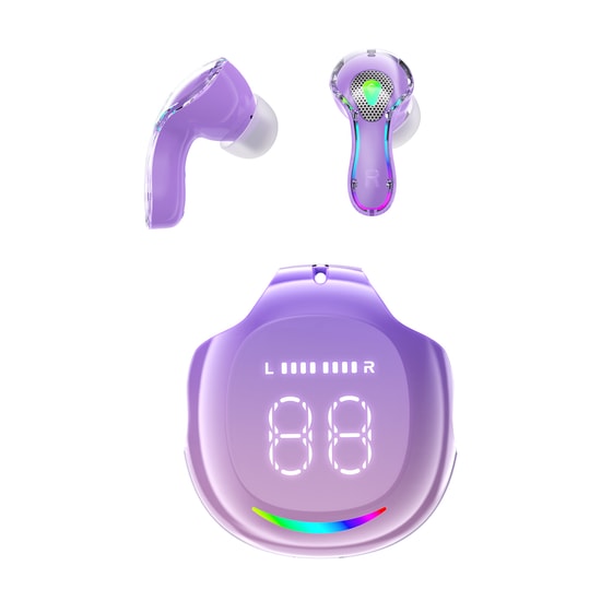 Nettech NT-BTH27 Lila Kulakiçi Bluetooth Kulaklık - 5.0 Versiyon, 10m Çekim Mesafesi, Mikrofonlu, NT-107865