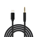 Nettech JH-023 Lightning to 3.5mm Aux Dönüştürücü Siyah Kablo (VR-20425) - 100 cm Ses Aktarımı, Yüksek Kaliteli Çevirici