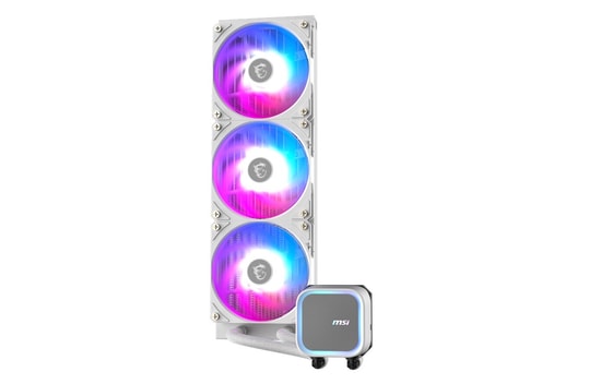 MSI MAG CoreLiquid A13 360 Beyaz Sıvı İşlemci Soğutucu - LGA1700/AM4 Uyumlu, 63CFM, 3x12cm ARGB Fan, 3800RPM Bakır Plaka